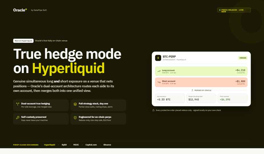 True hedge mode on Hyperliquid &mdash; Oracle by DataPipe Soft