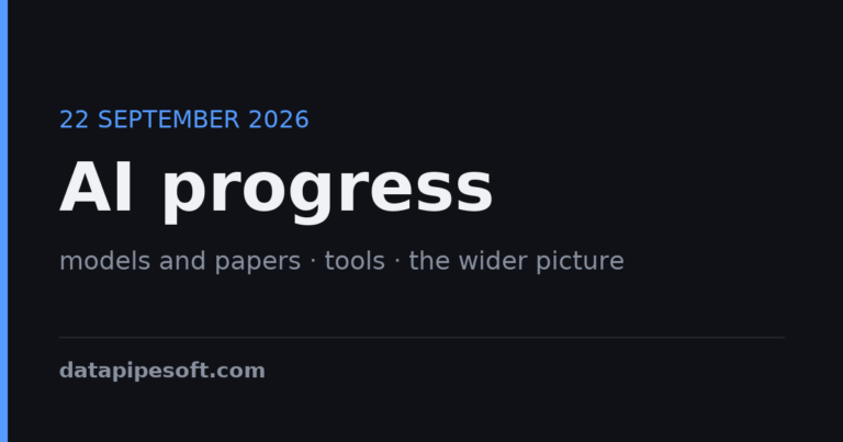 AI progress — 22 September 2026